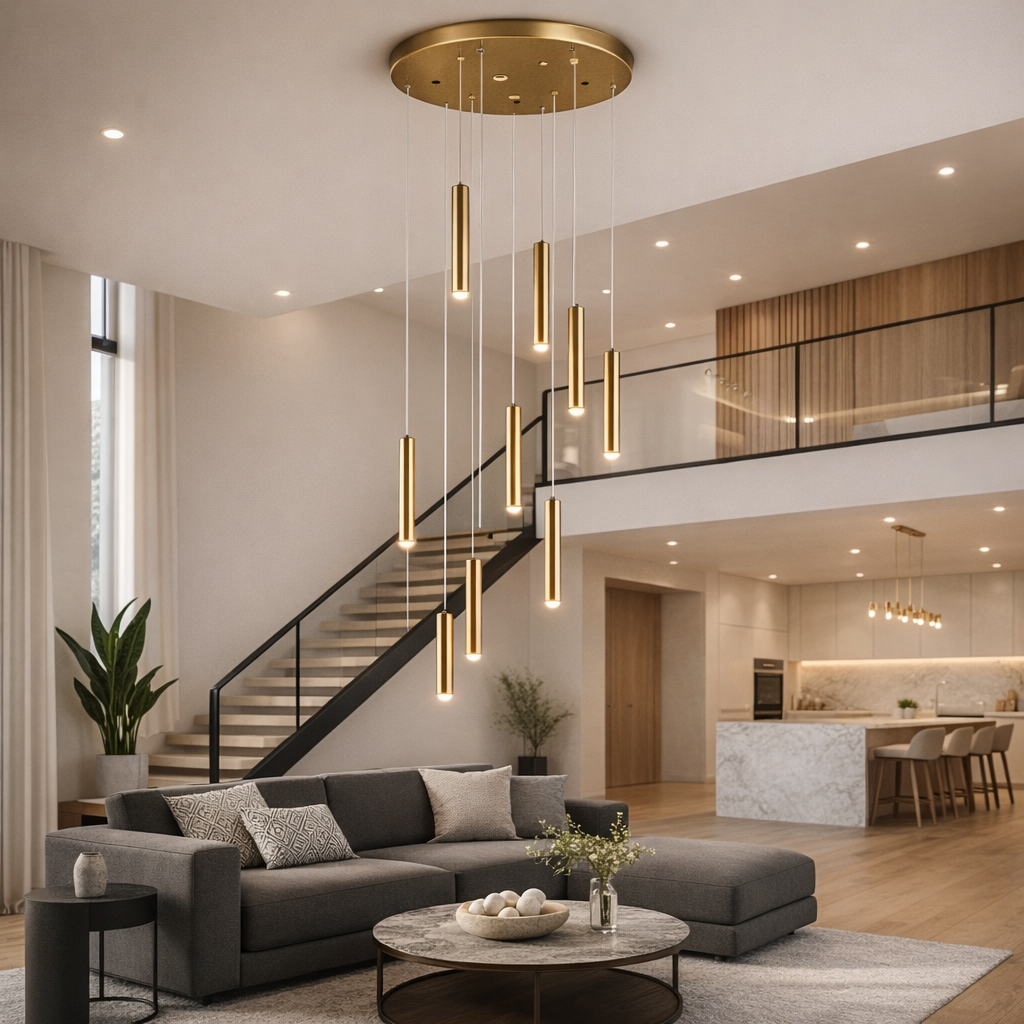 Modern Multi-Light Led Chandelier