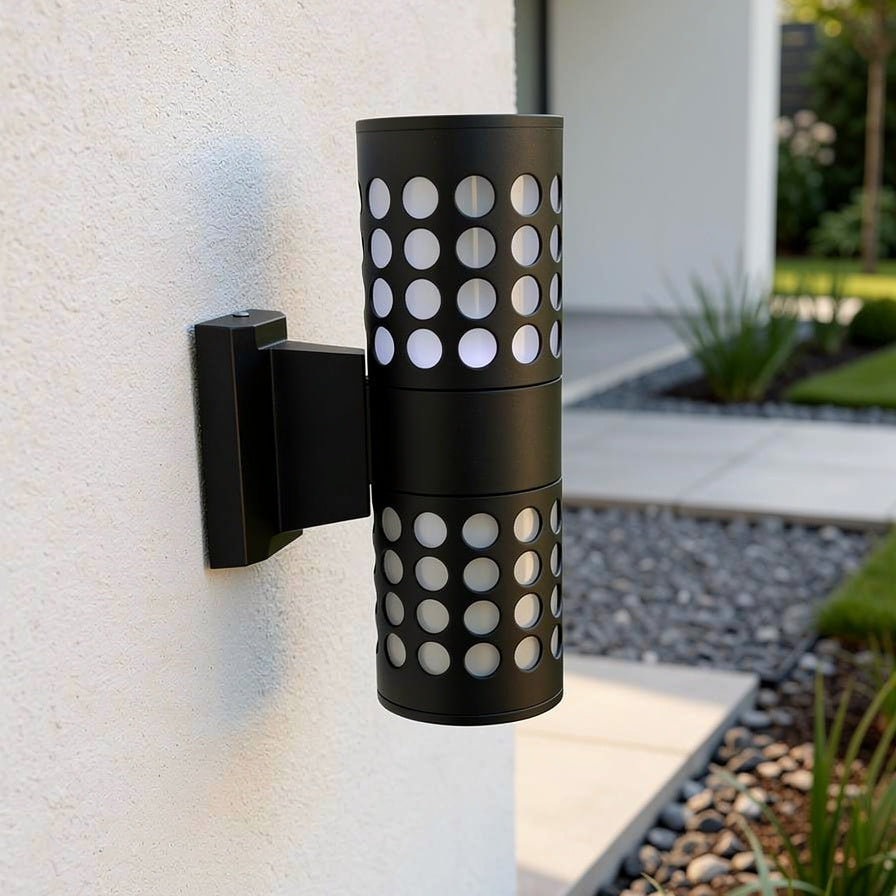 Modern Outdoor Wall Lamp with Double Dotted Style
