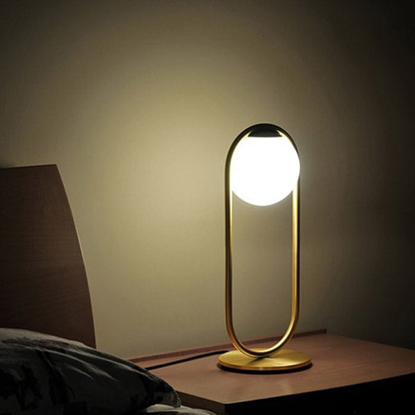 Table Lamp Oval Shape with Milky Ball