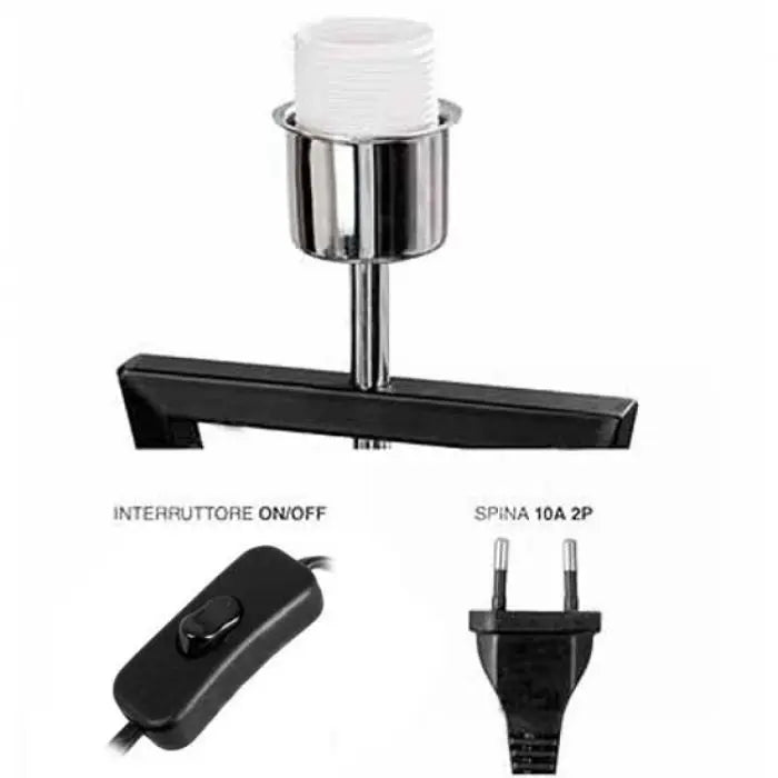 Table Lamp Cross Shape Rectangular Shade