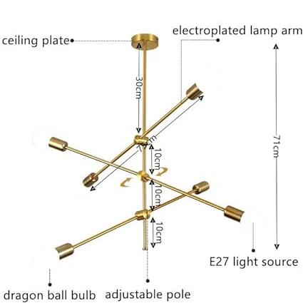 Modern Mid-Century Sputnik Chandelier