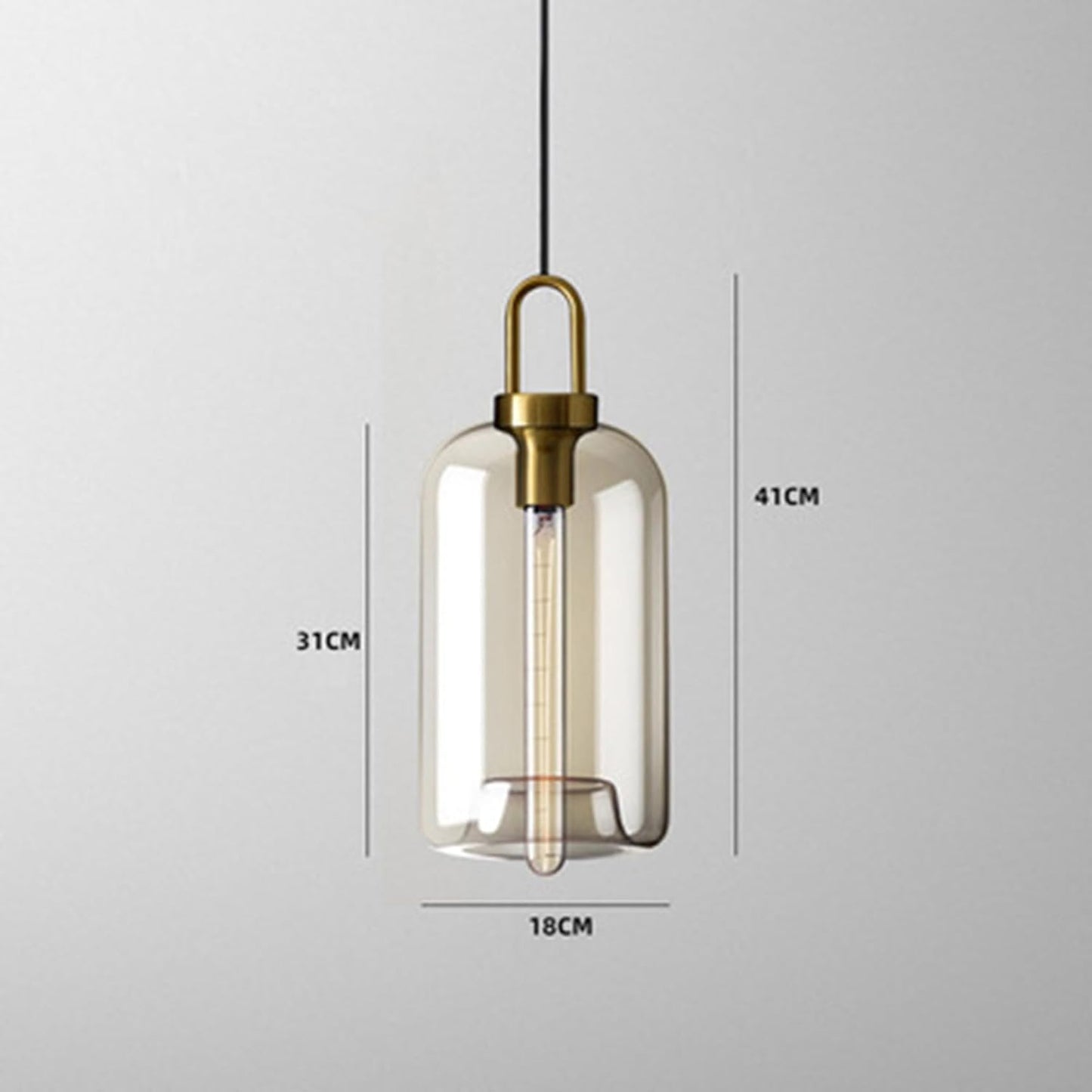 Light Amber Glass pendant Light