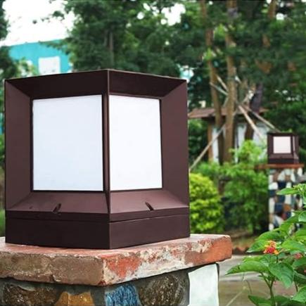Outdoor Garden Pillar Lamp Square