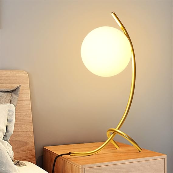 Moon Shape Gold Table Lamp