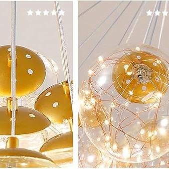 Batch of Led Clear Glass Balls Chandelier