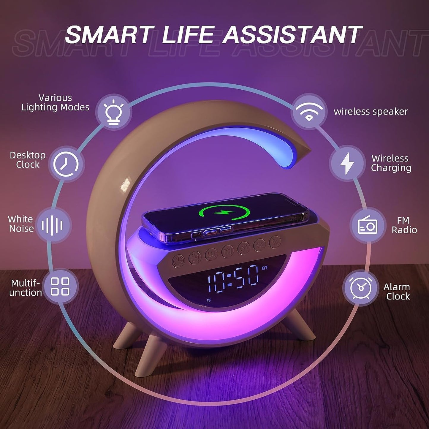 Led Wireless Charging Speaker