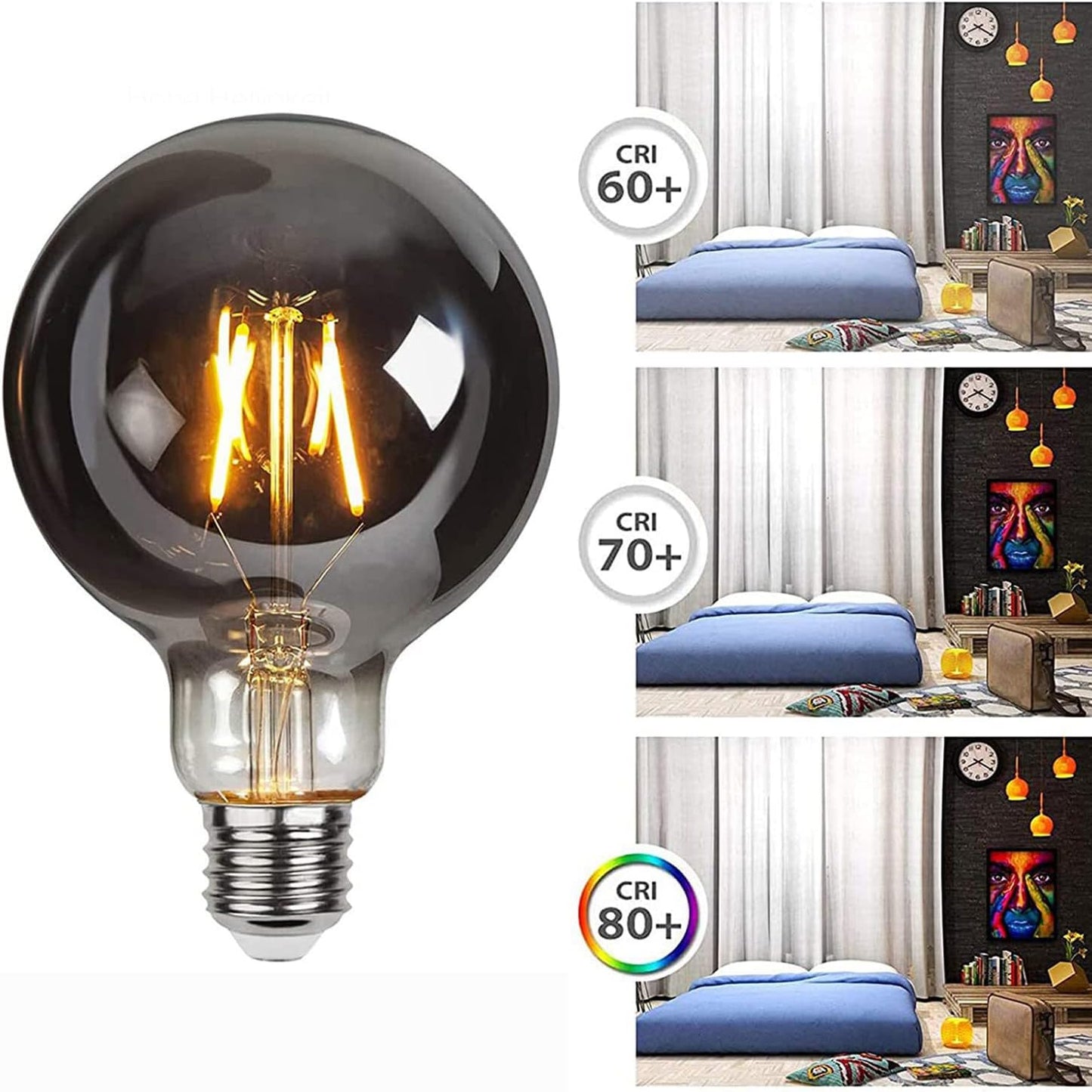 Led Filament Bulb G125 Smokey Grey