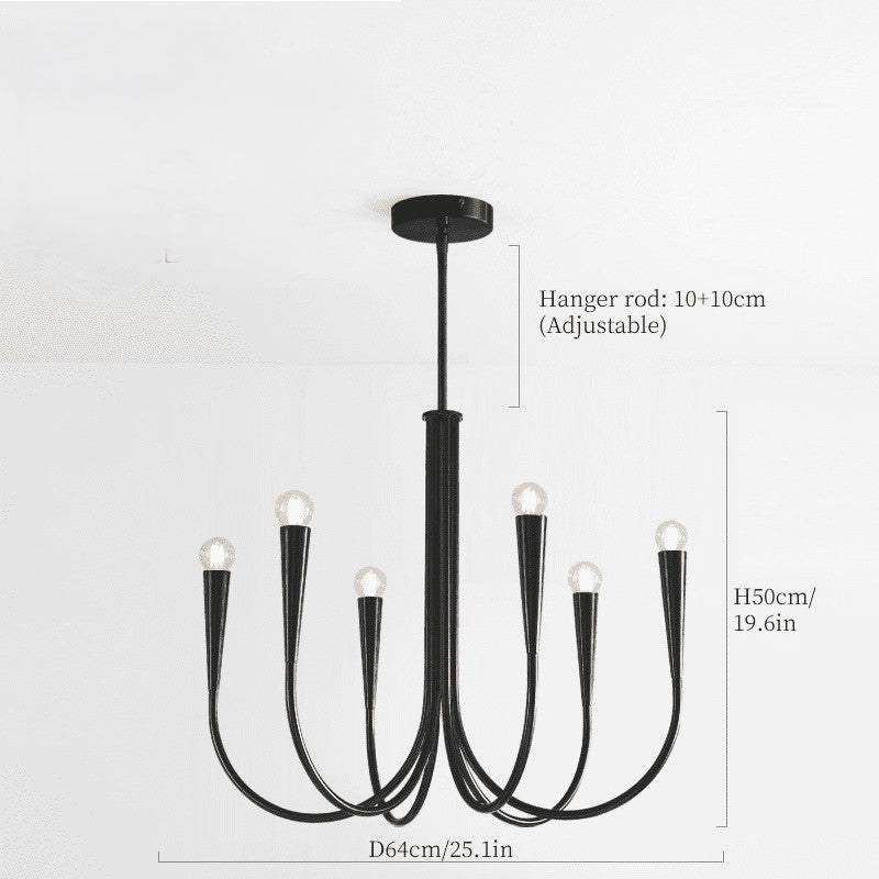 Modern Retro Candles Chandelier