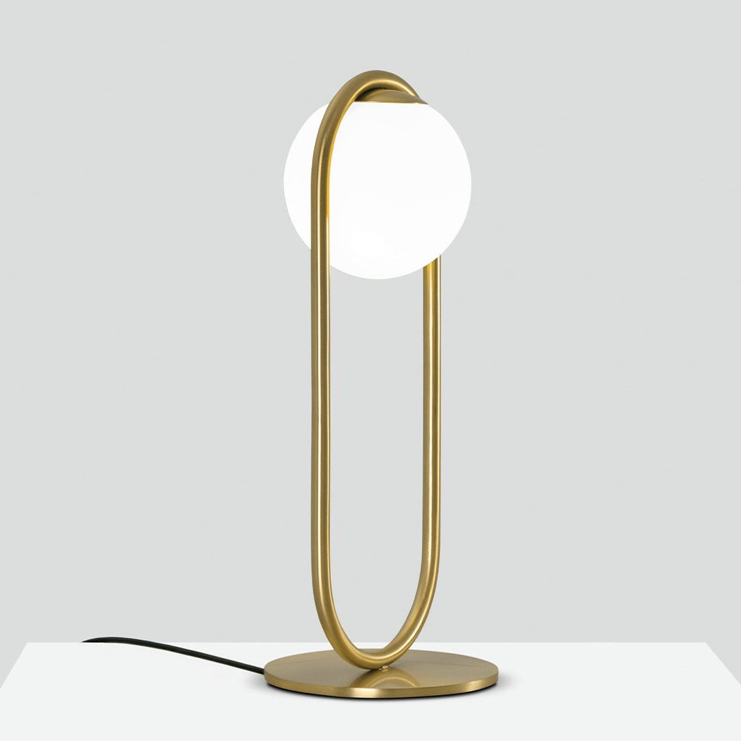 Table Lamp Oval Shape with Milky Ball