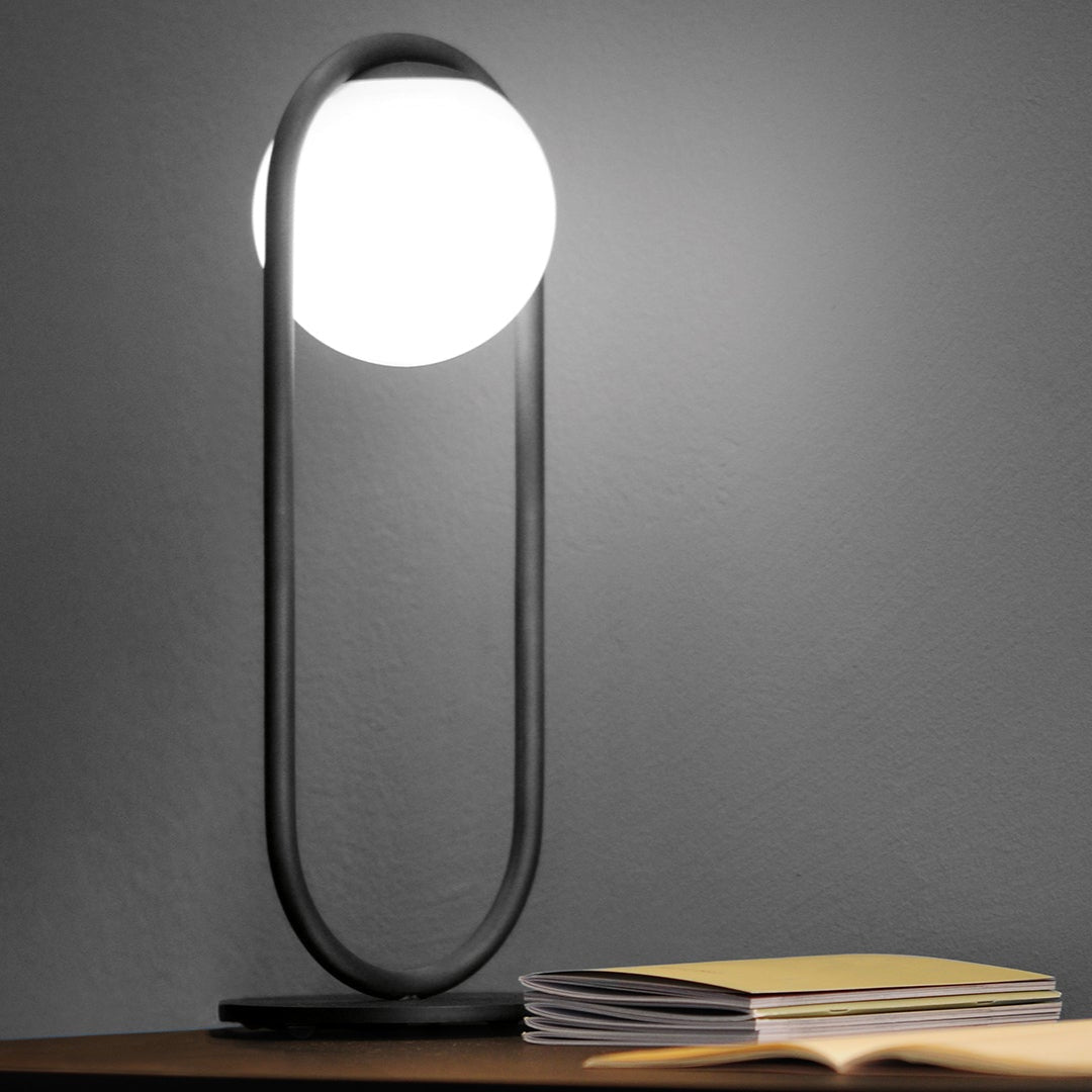 Table Lamp Oval Shape with Milky Ball