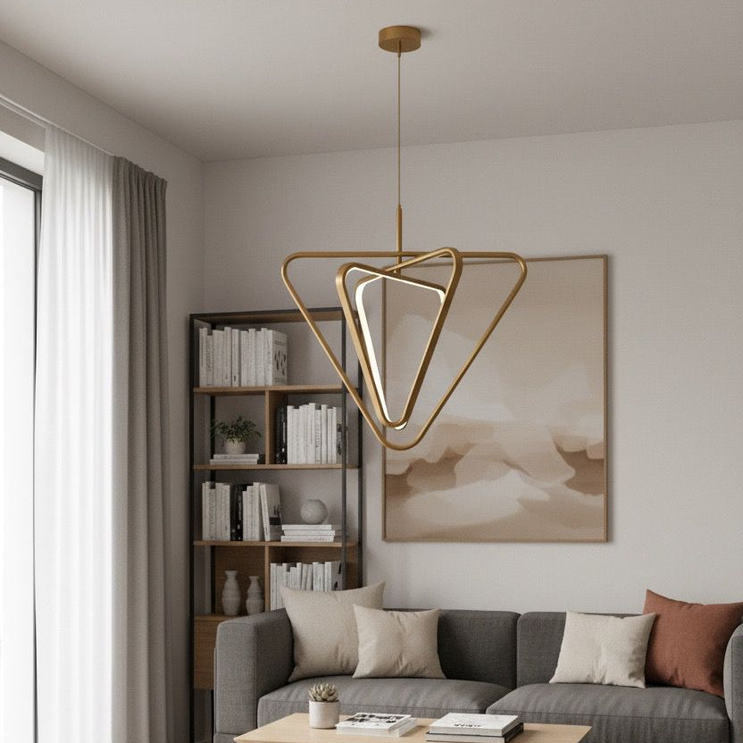 Triple Led Triangle Chandelier