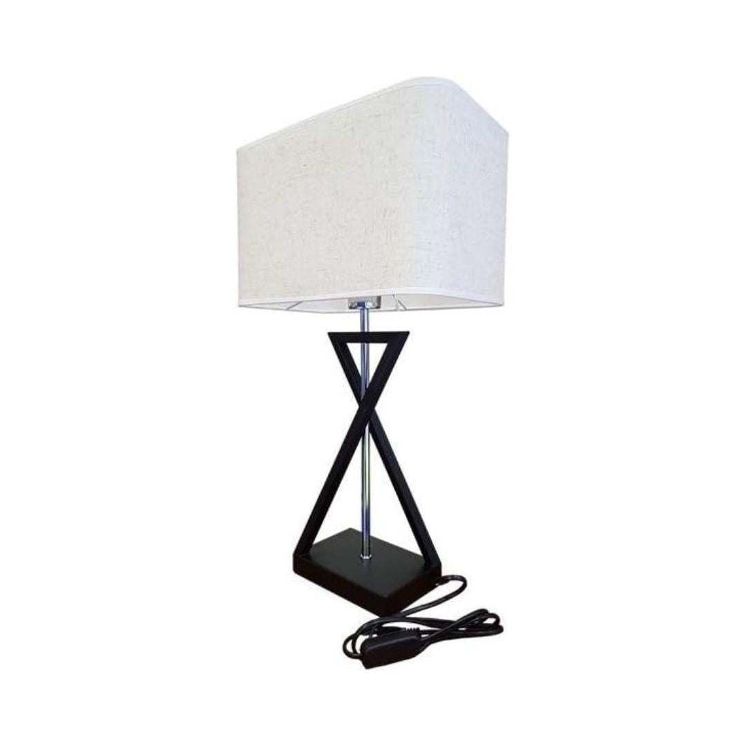 Table Lamp Cross Shape Rectangular Shade