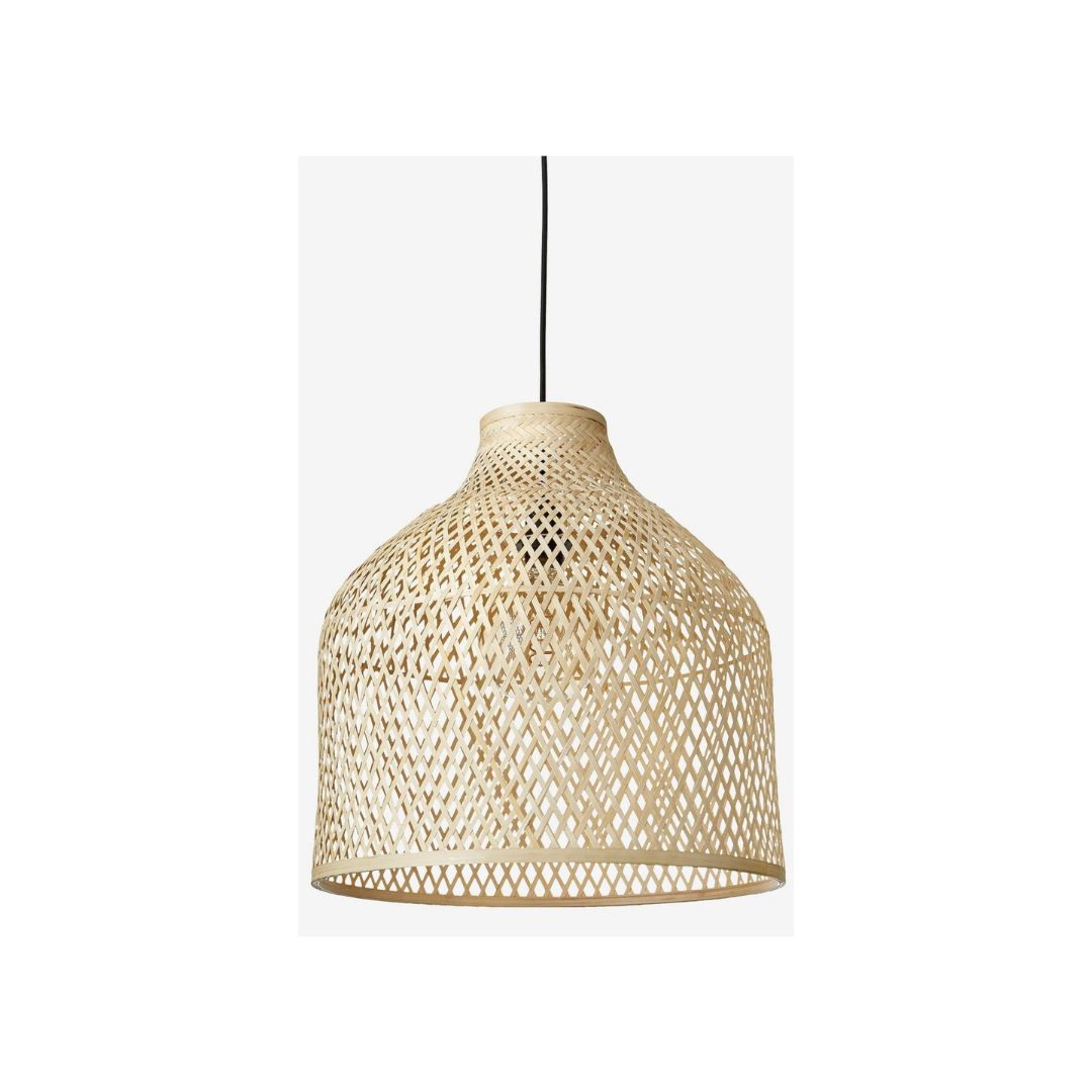 White Rattan Pendant Light