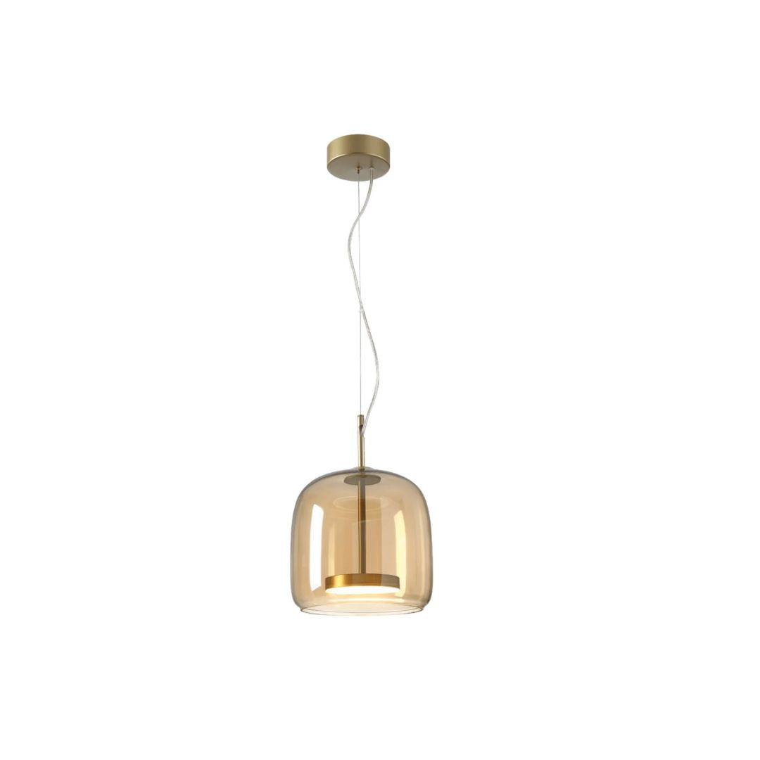 Modern Amber Glass led Pendant Light