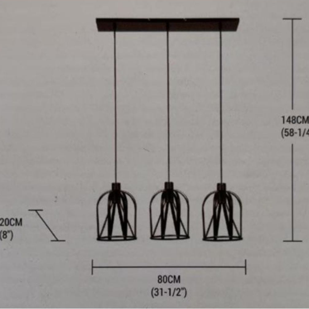 Capanna Triple Head Chandelier