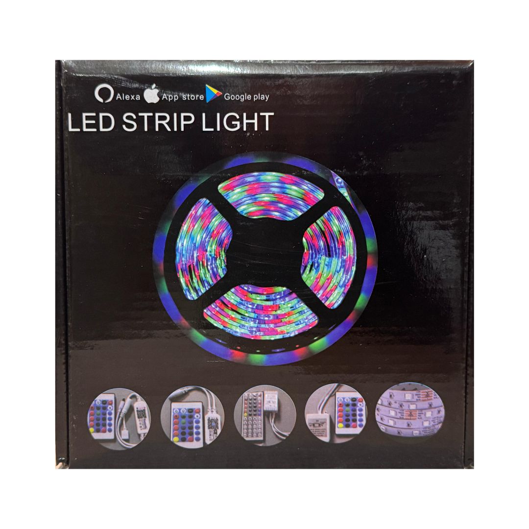 Strip Led 10 Meters Multi Colors with Remote Control & Adaptor