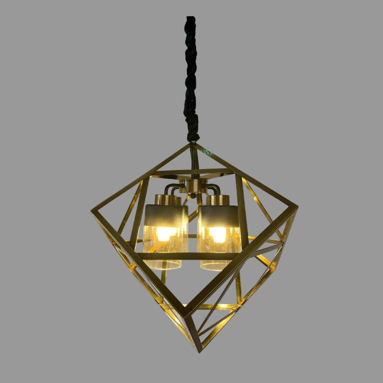 Modern Cube Cage Chandelier