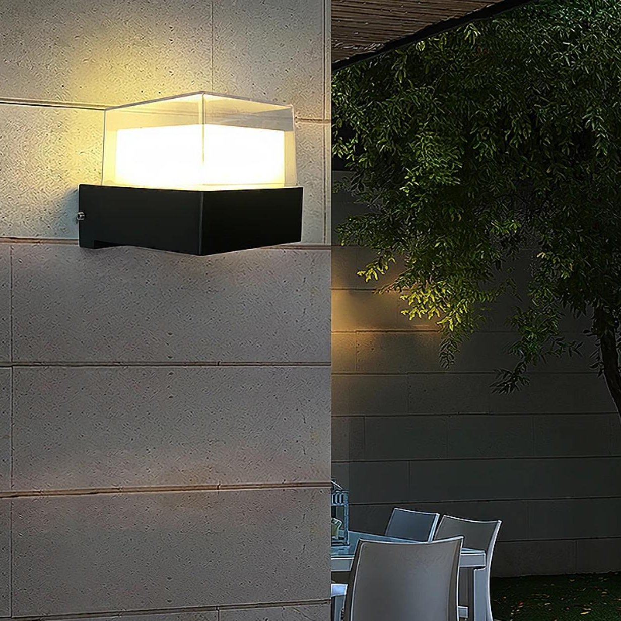 Modern Wall Lamp Acrylic Box Shape