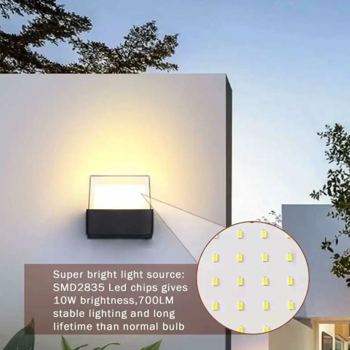 Modern Wall Lamp Acrylic Box Shape