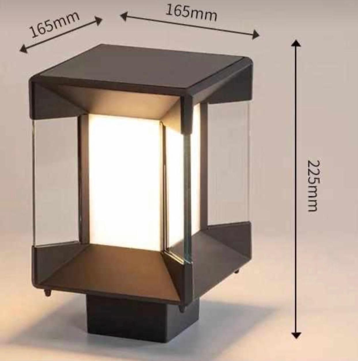 Outdoor Pillar Light Cube Shape Heavy Duty