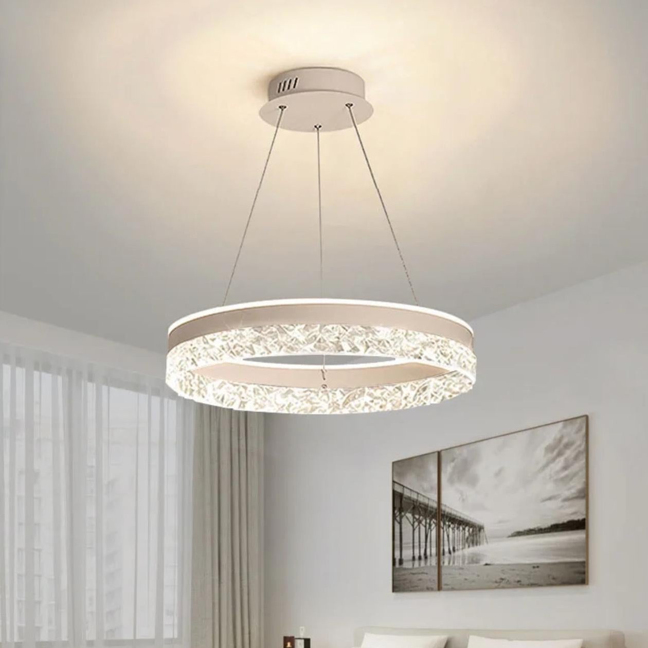 Circular Led Crystal Chandelier