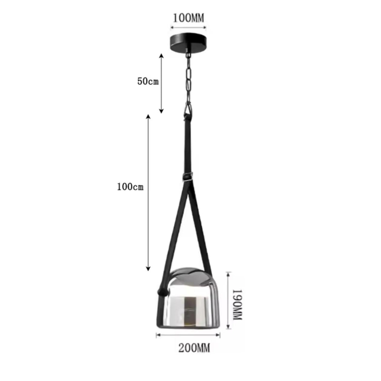 Ninja Grey Glass Pendant Light