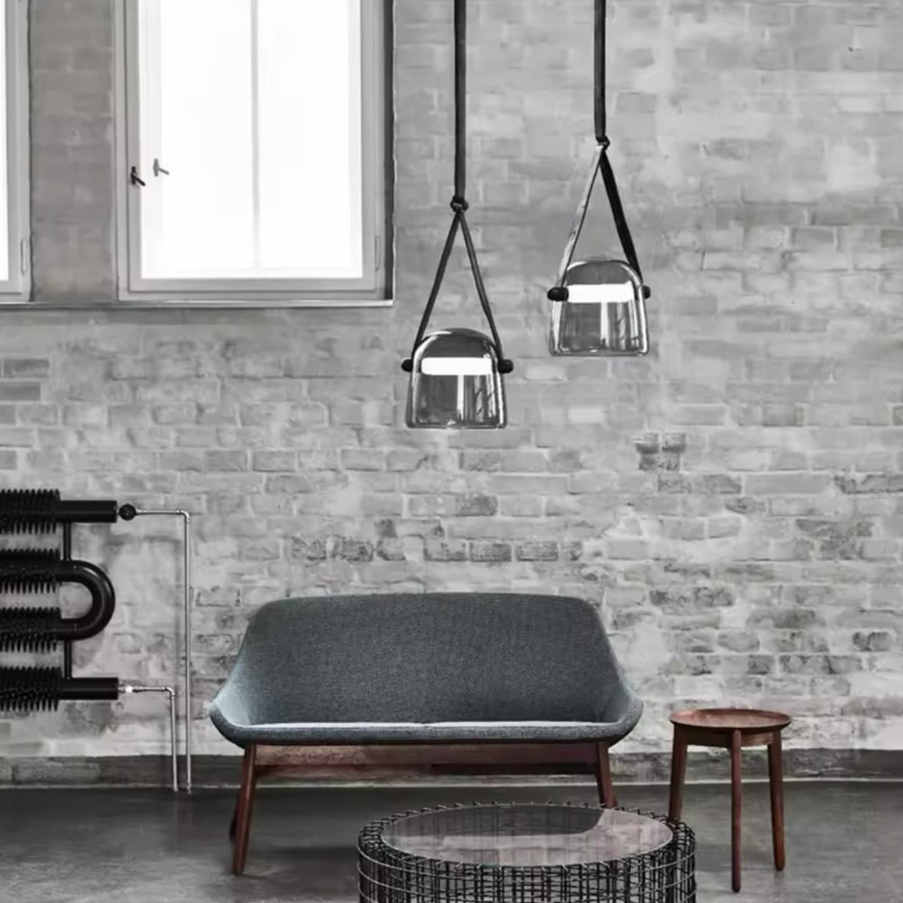 Ninja Grey Glass Pendant Light