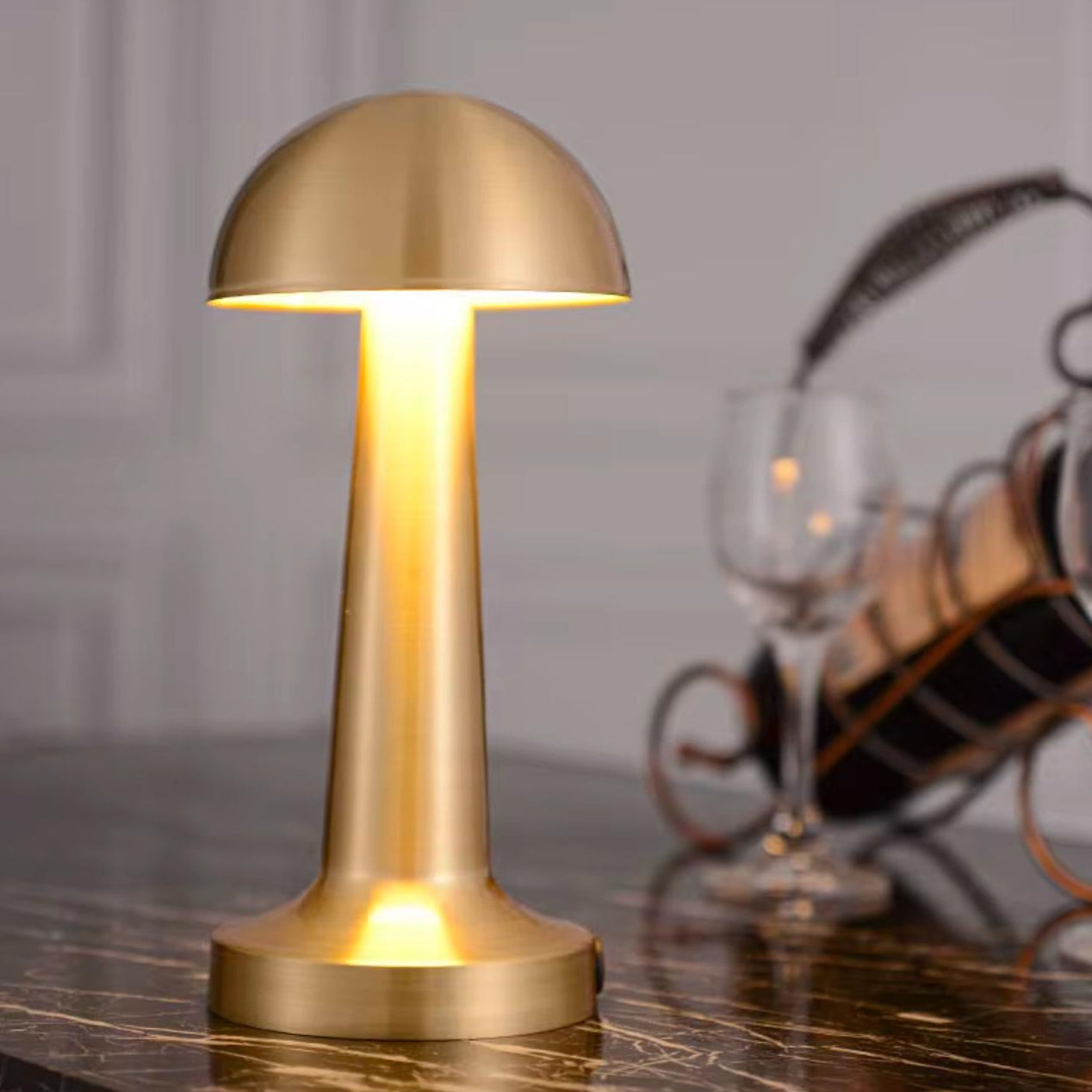 Round Head Touch Rechargeable Table Lamp