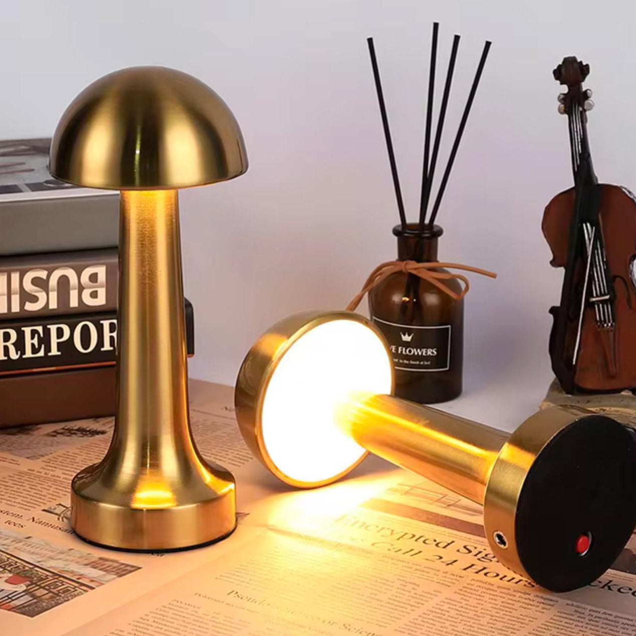Round Head Touch Rechargeable Table Lamp