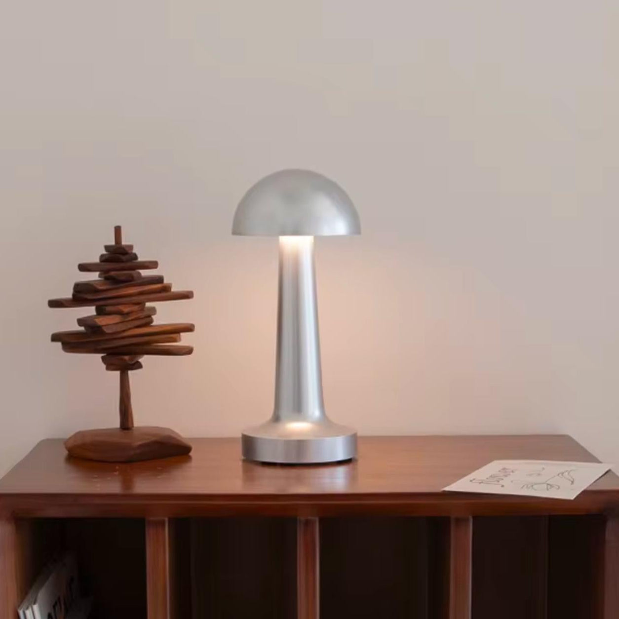 Round Head Touch Rechargeable Table Lamp