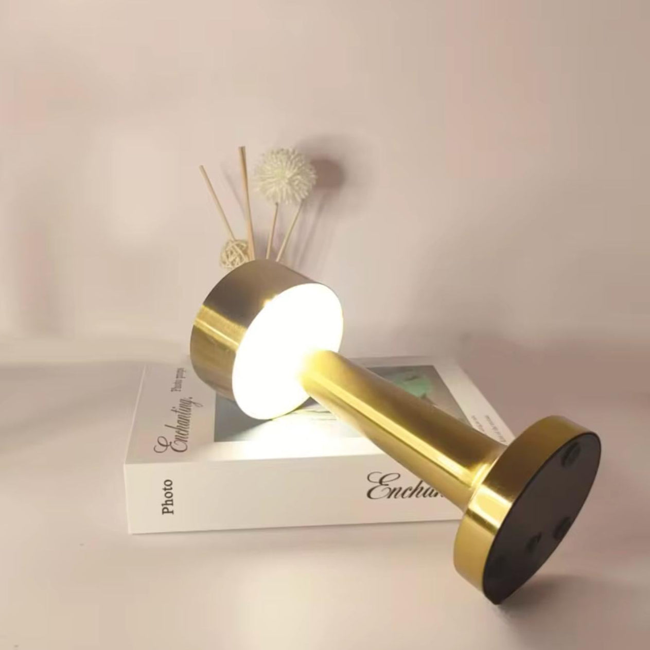 Flat Head Short Rechargeable Table Lamp