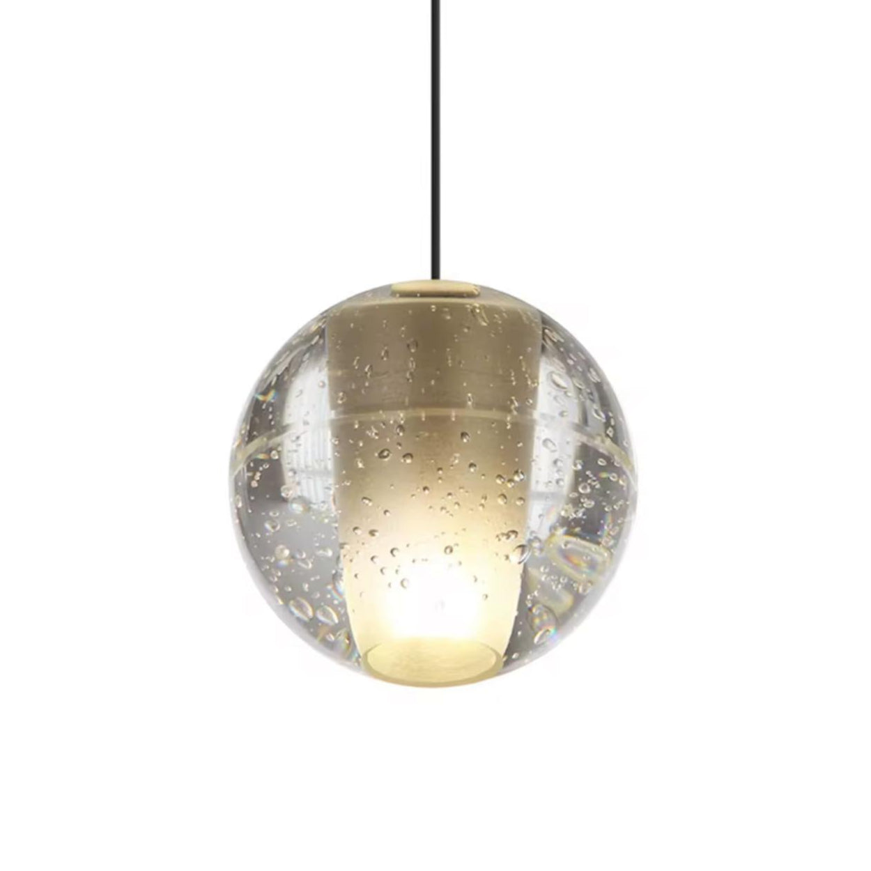 Single Sparkling Glass Pendant Light