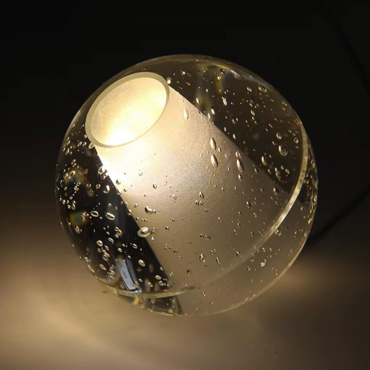Single Sparkling Glass Pendant Light