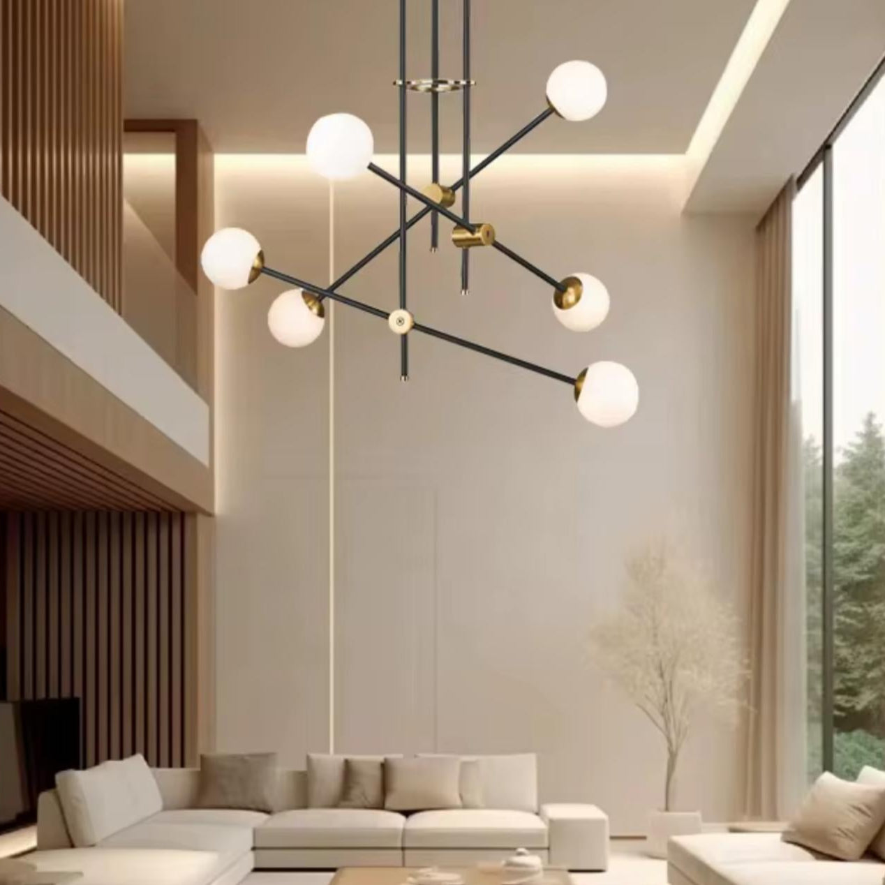 Modern Cross Branches Chandelier
