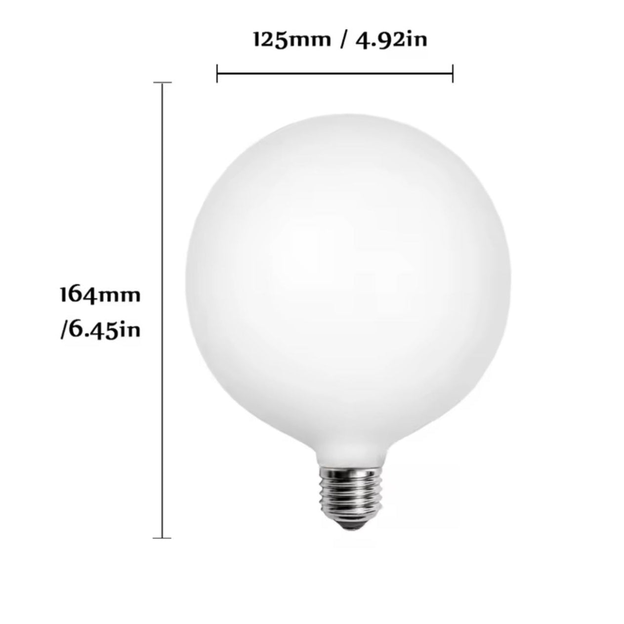 Filament Led Light G125 Milky Glass