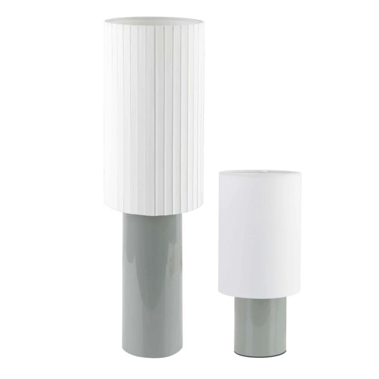 Simple Grey Cylinder Table Lamp