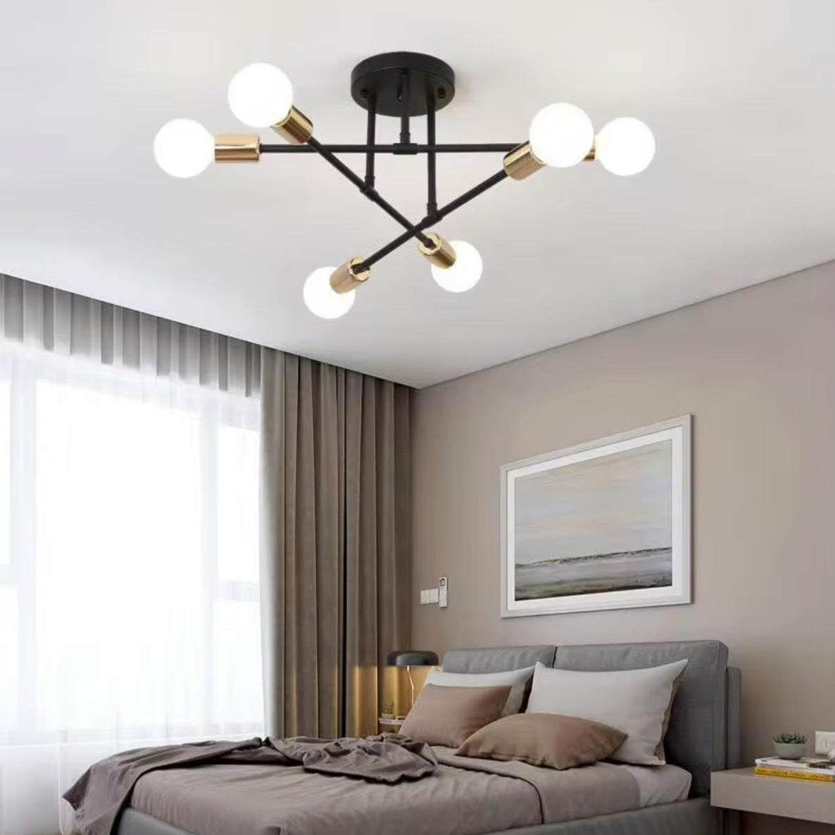 Modern Mini Cross Branches Chandelier