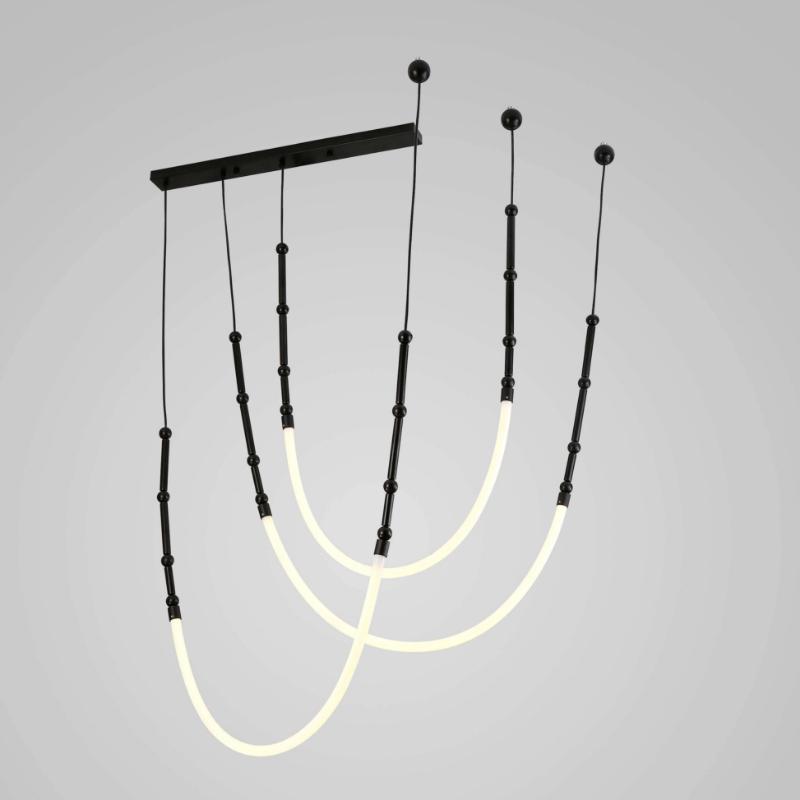 Modern Black Metal LED Chandelier
