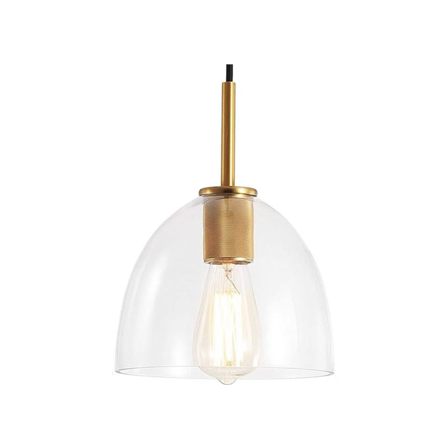Clear Glass Bell Shape Pendant Light