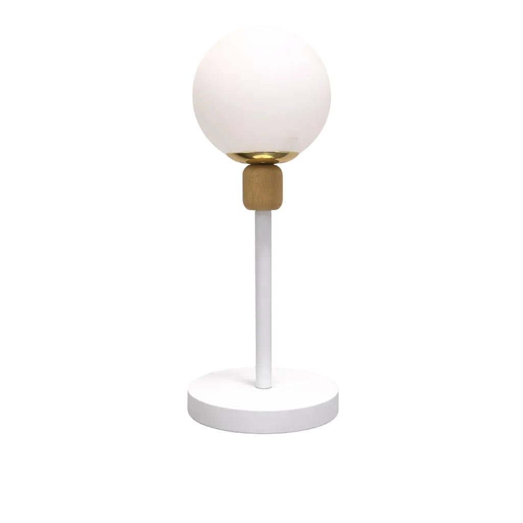 Table Lamp With A Frosted Globe