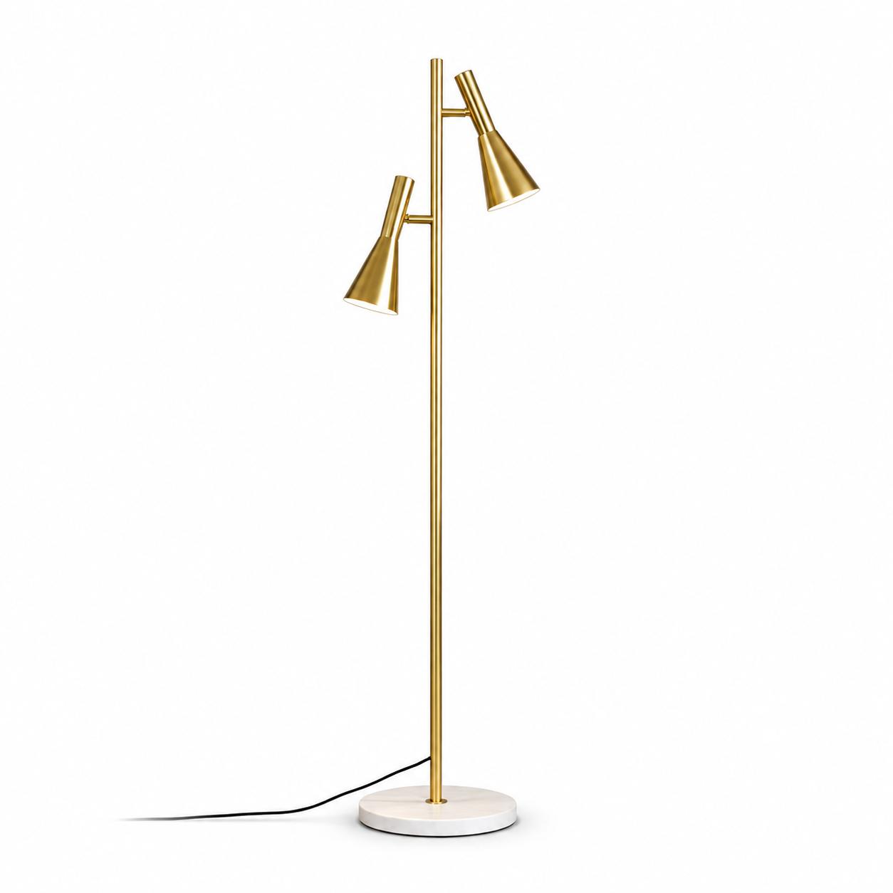 Orbelle Double Head Gold Floor Lamp