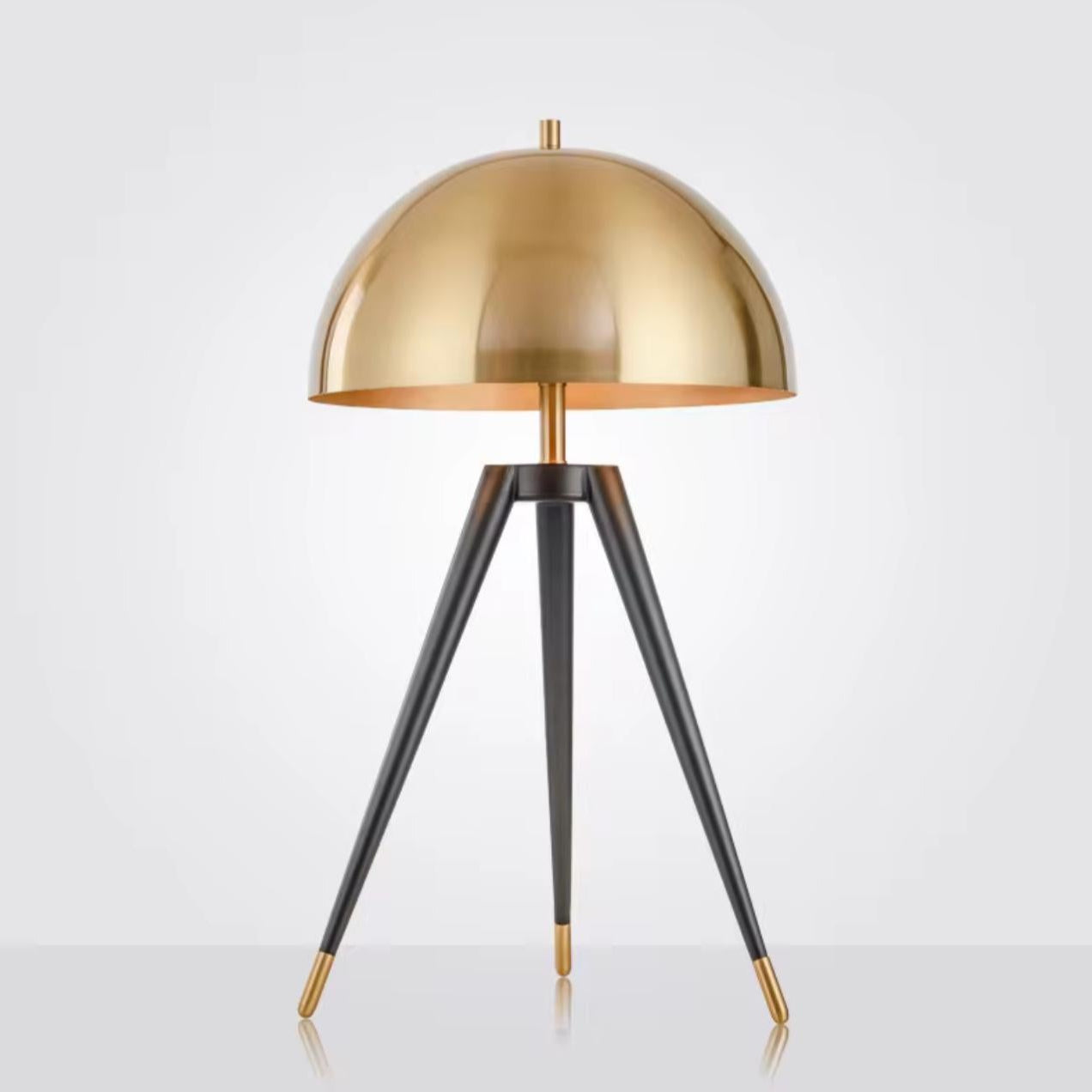 Contemporary Golden Tripod Table Lamp