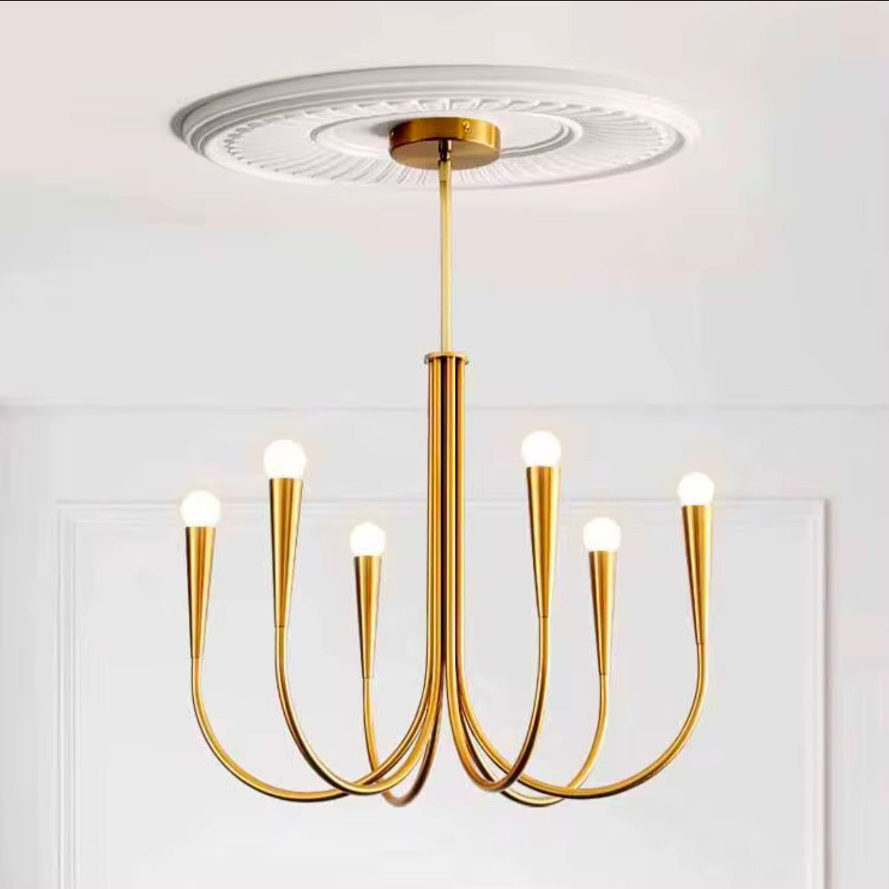 Modern Retro Candles Chandelier