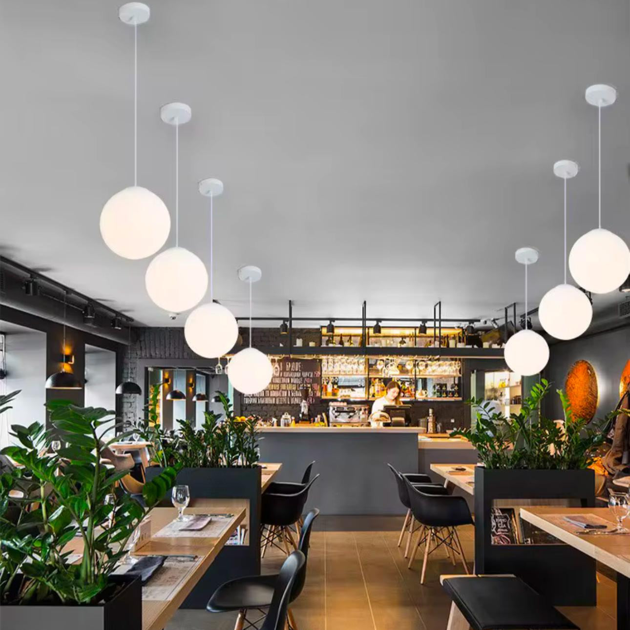 Milky Ball Pendant Light