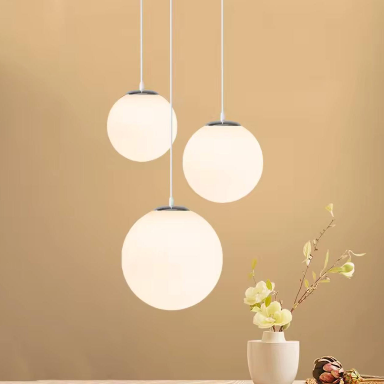 Milky Ball Pendant Light