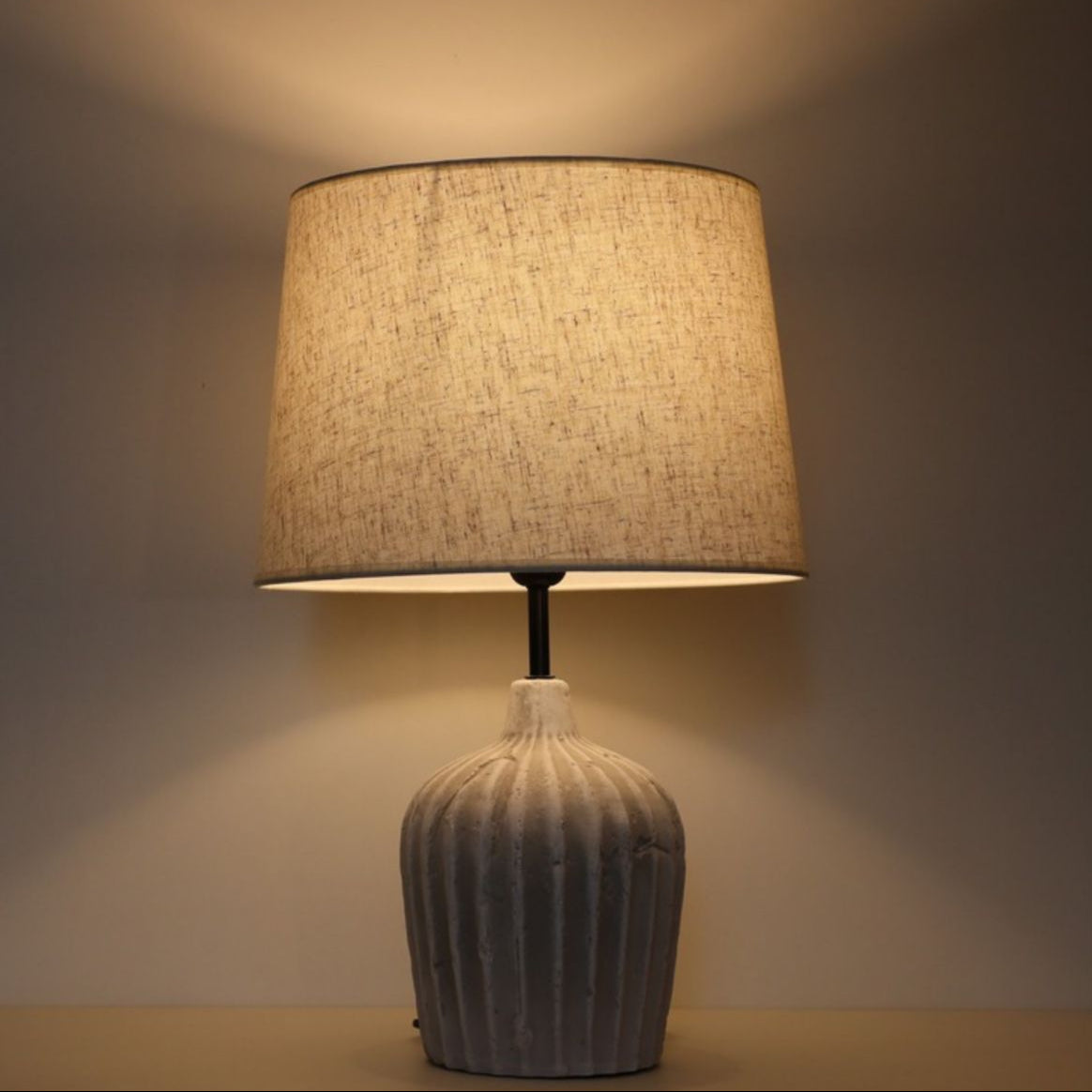Aligned Concrete Ceramic Table Lamp