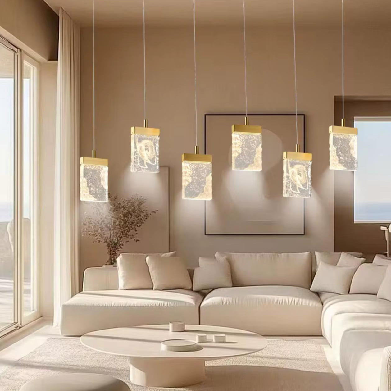 Broken Square Glass pendant Light