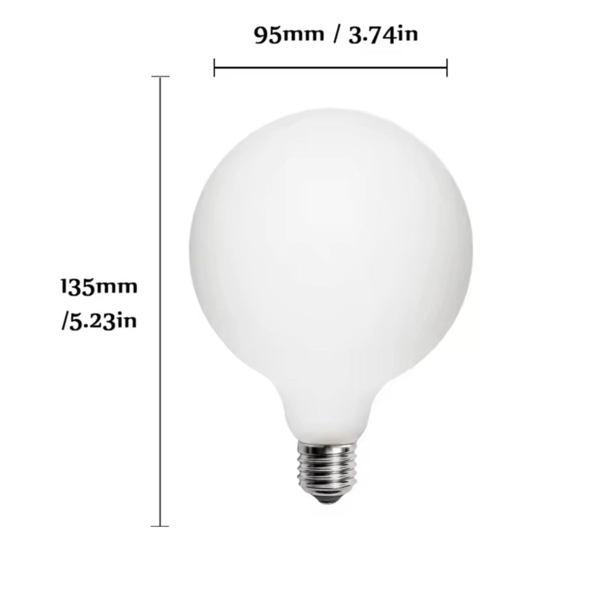 Led Filament Bulb G95 Milky Glass