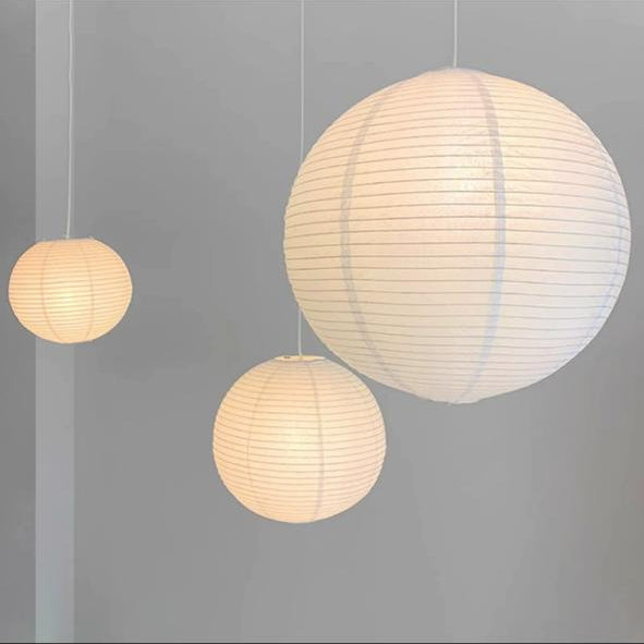 Japanese Fiber Sphere Pendant Light