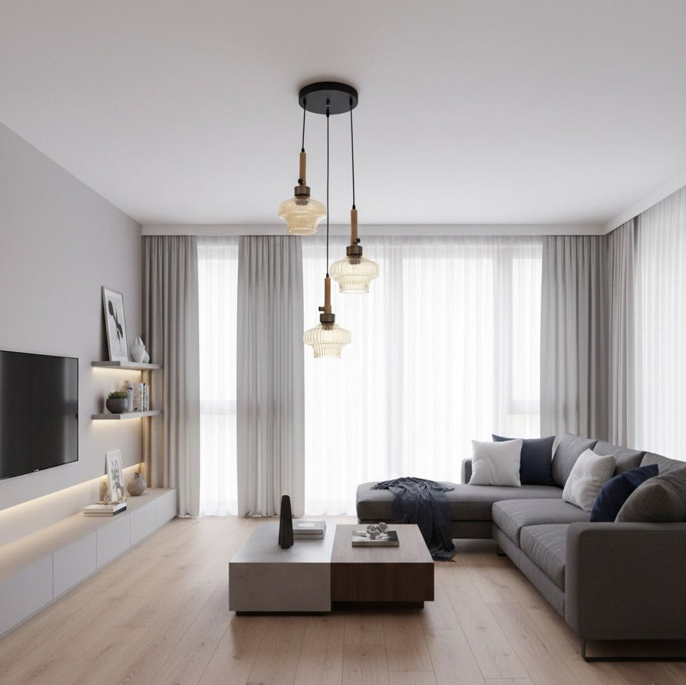 Modern Art Glass Chandelier